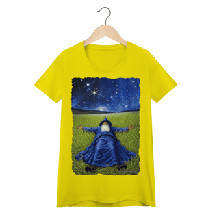 Nome do produto Camiseta Baby Long – O Mago sob a Noite Estrelada