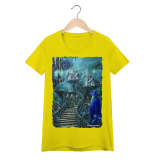 Nome do produto Camiseta Baby Long - Mago visitando os elfos da floresta