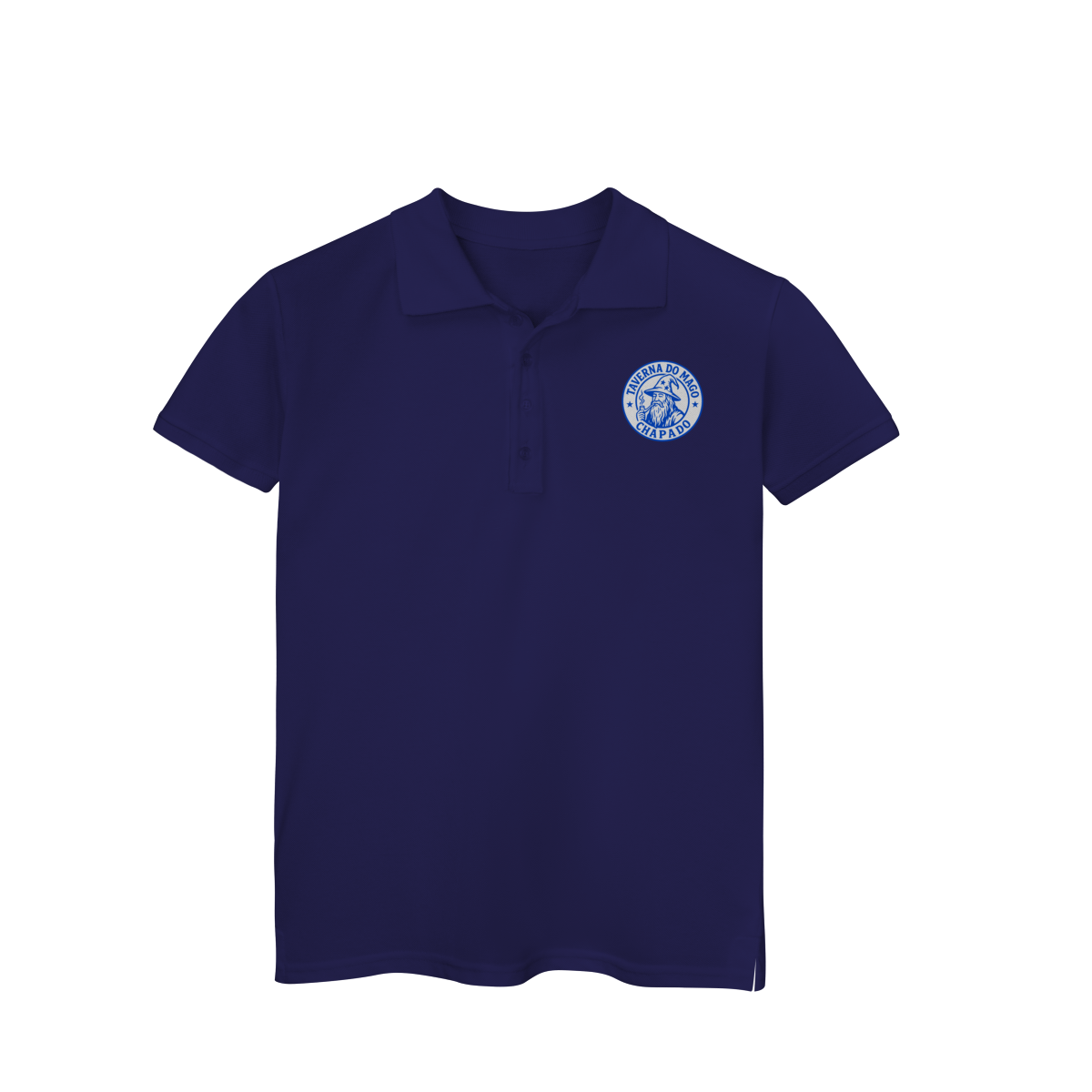 Nome do produto: Camiseta Feminina Polo Básica - Logo Alternativo | Taverna do Mago Chapado