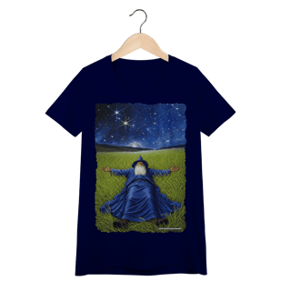 Nome do produto Camiseta Baby Long – O Mago sob a Noite Estrelada