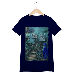 Nome do produto Camiseta Baby Long - Mago visitando os elfos da floresta