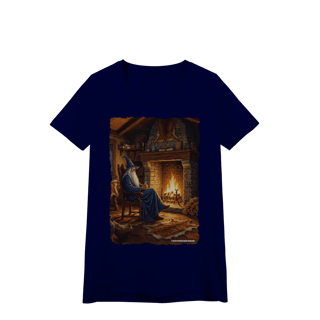 Nome do produto Camiseta Baby Long - Mago azul na lareira