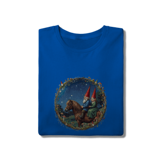 Nome do produto Camiseta Unissex - Casal de gnomos cavalgando