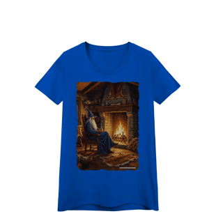 Nome do produto Camiseta Baby Long - Mago azul na lareira