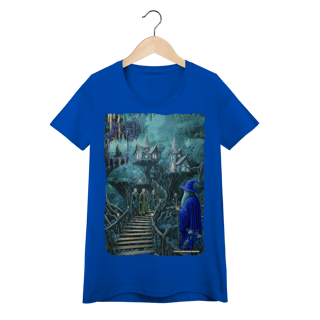 Nome do produto Camiseta Baby Long - Mago visitando os elfos da floresta