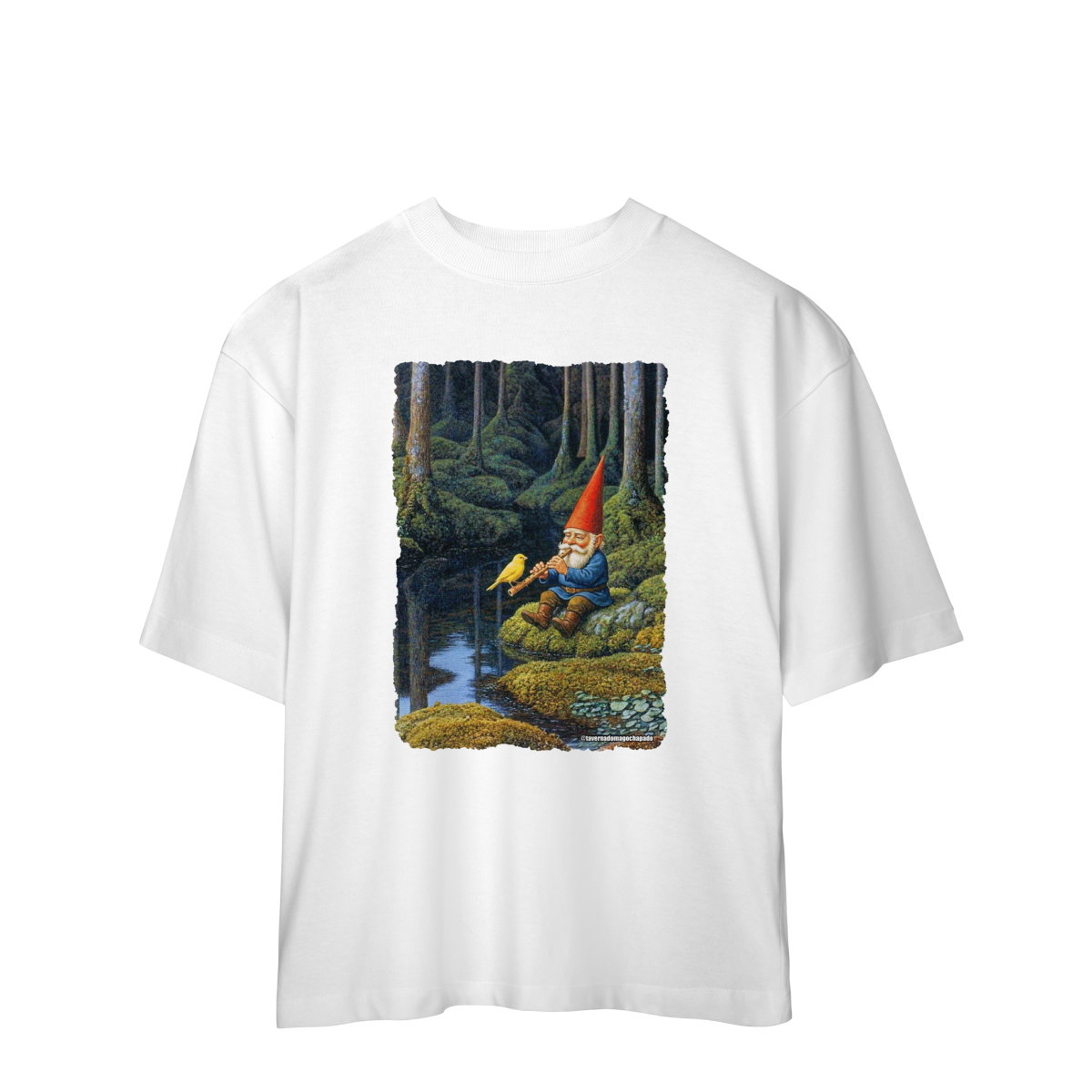 Nome do produto: Camiseta Oversized - Gnomo flautista