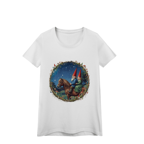 Camiseta Baby Long - Casal de gnomos cavalgando