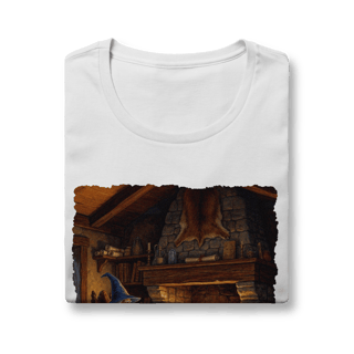 Nome do produto Camiseta Baby Long - Mago azul na lareira