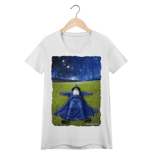 Camiseta Baby Long – O Mago sob a Noite Estrelada