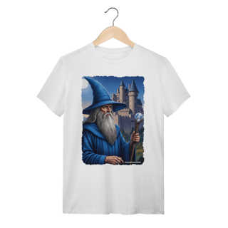 Nome do produto Camiseta Unissex - Mago azul segurando cajado