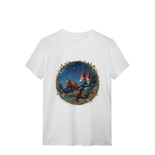Nome do produto Camiseta Unissex - Casal de gnomos cavalgando
