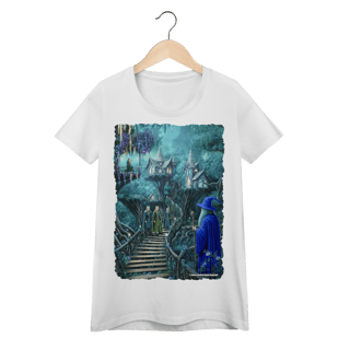 Nome do produto Camiseta Baby Long - Mago visitando os elfos da floresta