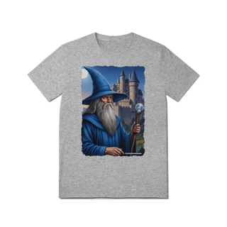 Nome do produto Camiseta Unissex - Mago azul segurando cajado