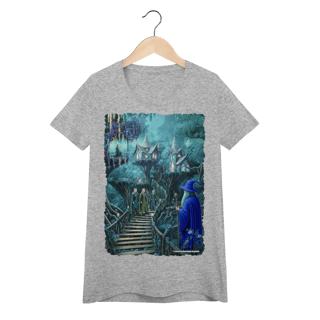 Nome do produto Camiseta Baby Long - Mago visitando os elfos da floresta