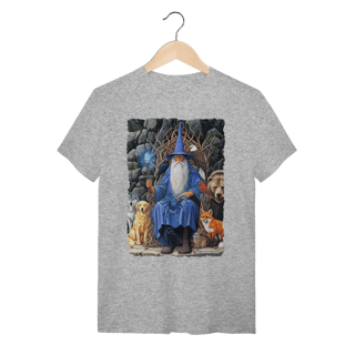 Camiseta Unissex - Mago azul amigo dos animais