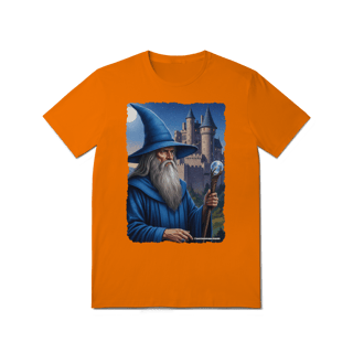 Nome do produto Camiseta Unissex - Mago azul segurando cajado