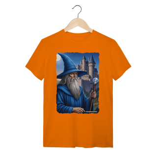 Nome do produto Camiseta Unissex - Mago azul segurando cajado