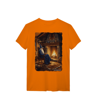 Nome do produto Camiseta Unissex - Mago azul na lareira