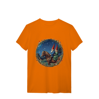 Nome do produto Camiseta Unissex - Casal de gnomos cavalgando