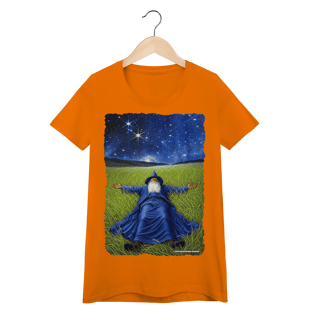 Nome do produto Camiseta Baby Long – O Mago sob a Noite Estrelada