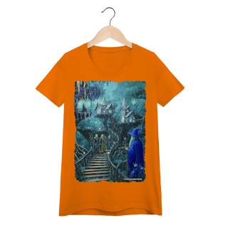 Nome do produto Camiseta Baby Long - Mago visitando os elfos da floresta