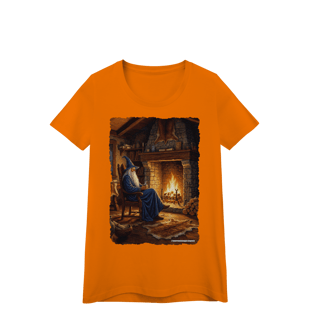 Nome do produto Camiseta Baby Long - Mago azul na lareira