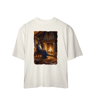 Nome do produto Camiseta Oversized - Mago azul na lareira