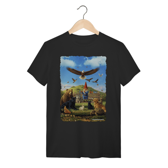Camiseta Unissex - Gnomo encantador de animais