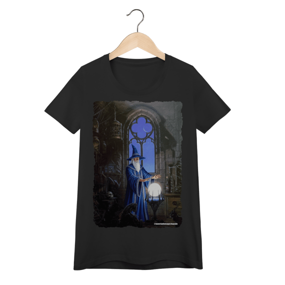 Camiseta Baby Long - Mago azul: transcendendo ou enlouquecendo ?