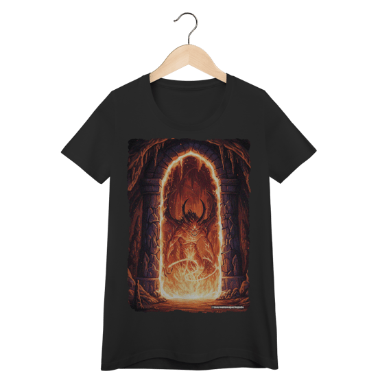 Camiseta Baby Long - Demônio do mundo antigo