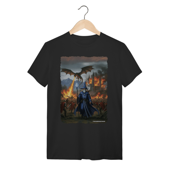 Camiseta Unissex - Mago dizendo não à batalha