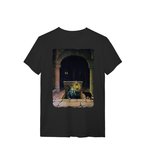 Camiseta Unissex - Bruxa saindo do alçapão