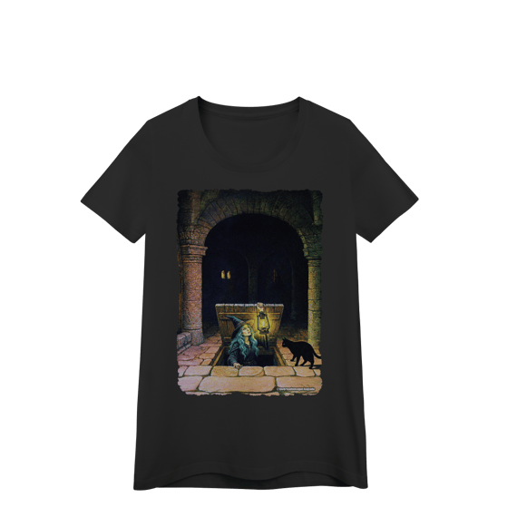 Camiseta Baby Long - Bruxa saindo do alçapão