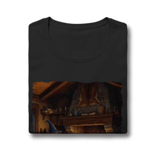 Nome do produto Camiseta Baby Long - Mago azul na lareira