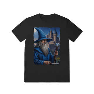 Nome do produto Camiseta Unissex - Mago azul segurando cajado
