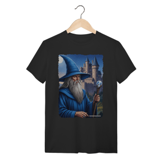 Nome do produto Camiseta Unissex - Mago azul segurando cajado