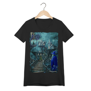 Nome do produto Camiseta Baby Long - Mago visitando os elfos da floresta