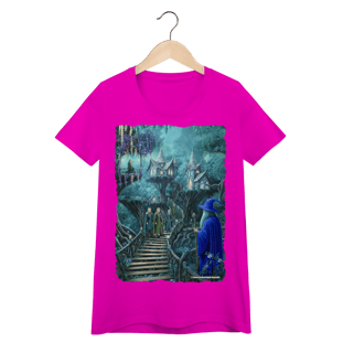 Nome do produto Camiseta Baby Long - Mago visitando os elfos da floresta