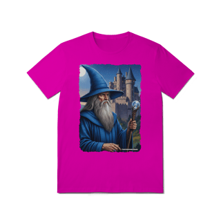 Nome do produto Camiseta Unissex - Mago azul segurando cajado