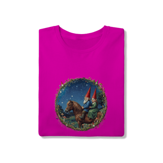 Nome do produto Camiseta Unissex - Casal de gnomos cavalgando