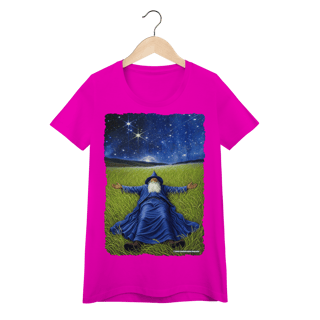 Nome do produto Camiseta Baby Long – O Mago sob a Noite Estrelada