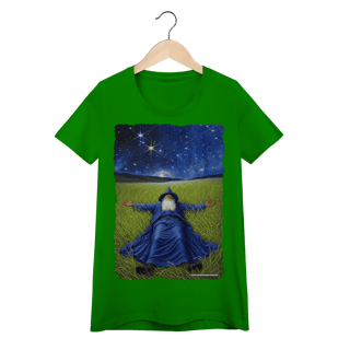 Nome do produto Camiseta Baby Long – O Mago sob a Noite Estrelada