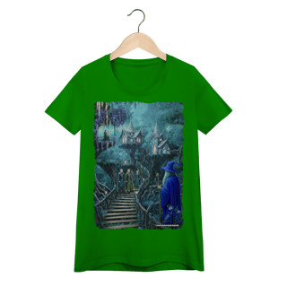 Nome do produto Camiseta Baby Long - Mago visitando os elfos da floresta