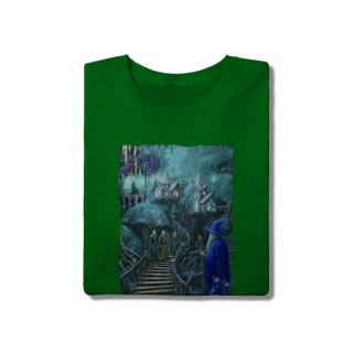 Nome do produto Camiseta Unissex - Mago visitando os elfos da floresta