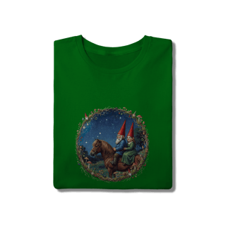 Nome do produto Camiseta Unissex - Casal de gnomos cavalgando