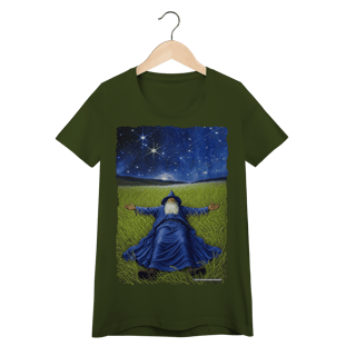 Nome do produto Camiseta Baby Long – O Mago sob a Noite Estrelada