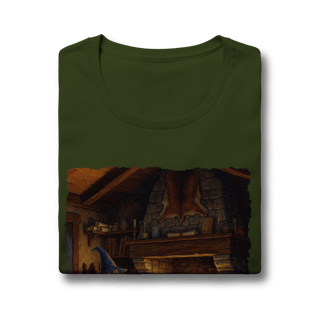 Nome do produto Camiseta Baby Long - Mago azul na lareira