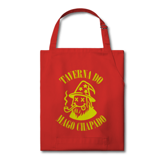 Nome do produto Avental Brim - Logo Grunge | Taverna do Mago Chapado
