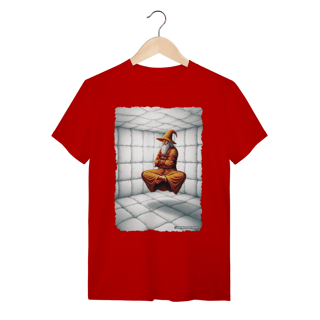 Nome do produto Camiseta Unissex - Jamelão Meditando com Camisa de Força
