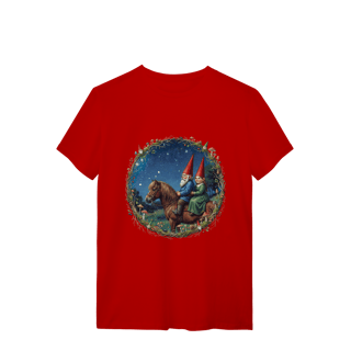 Nome do produto Camiseta Unissex - Casal de gnomos cavalgando